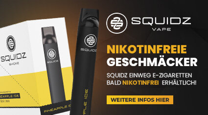 Bevorstehendes Release der SQUIDZ E-Shishas ohne Nikotin! - SQUIDZ Einweg E-Zigarette bald Nikotinfrei erhältlich! | squidz.com
